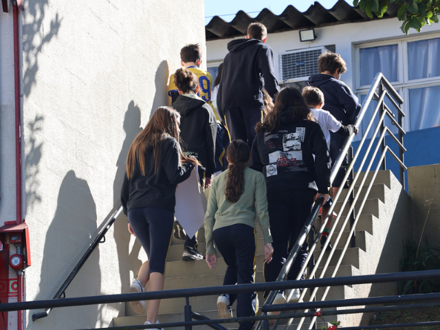 Alunos em visita cultural